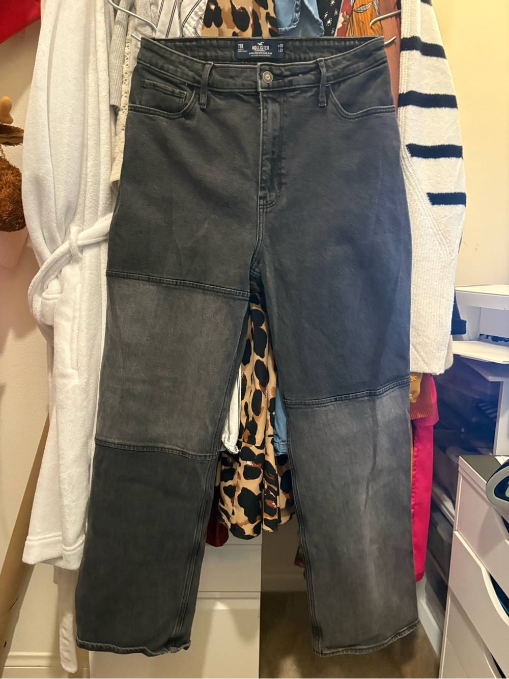 Hollister | Ultra High Rise | Patchwork Dad Jean